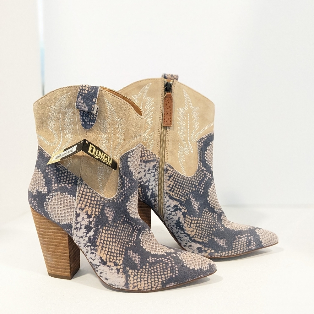 NWT Dingo Calico Snake Print Leather Boots. - Picture 16 of 16